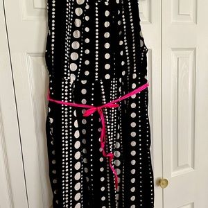 Beautiful maternity dress. Black with white dots.